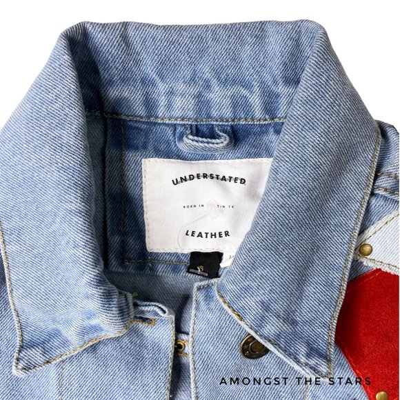 Free People x Understated Leather Lone Star Blue Denim Jacket - Picture 10 of 15